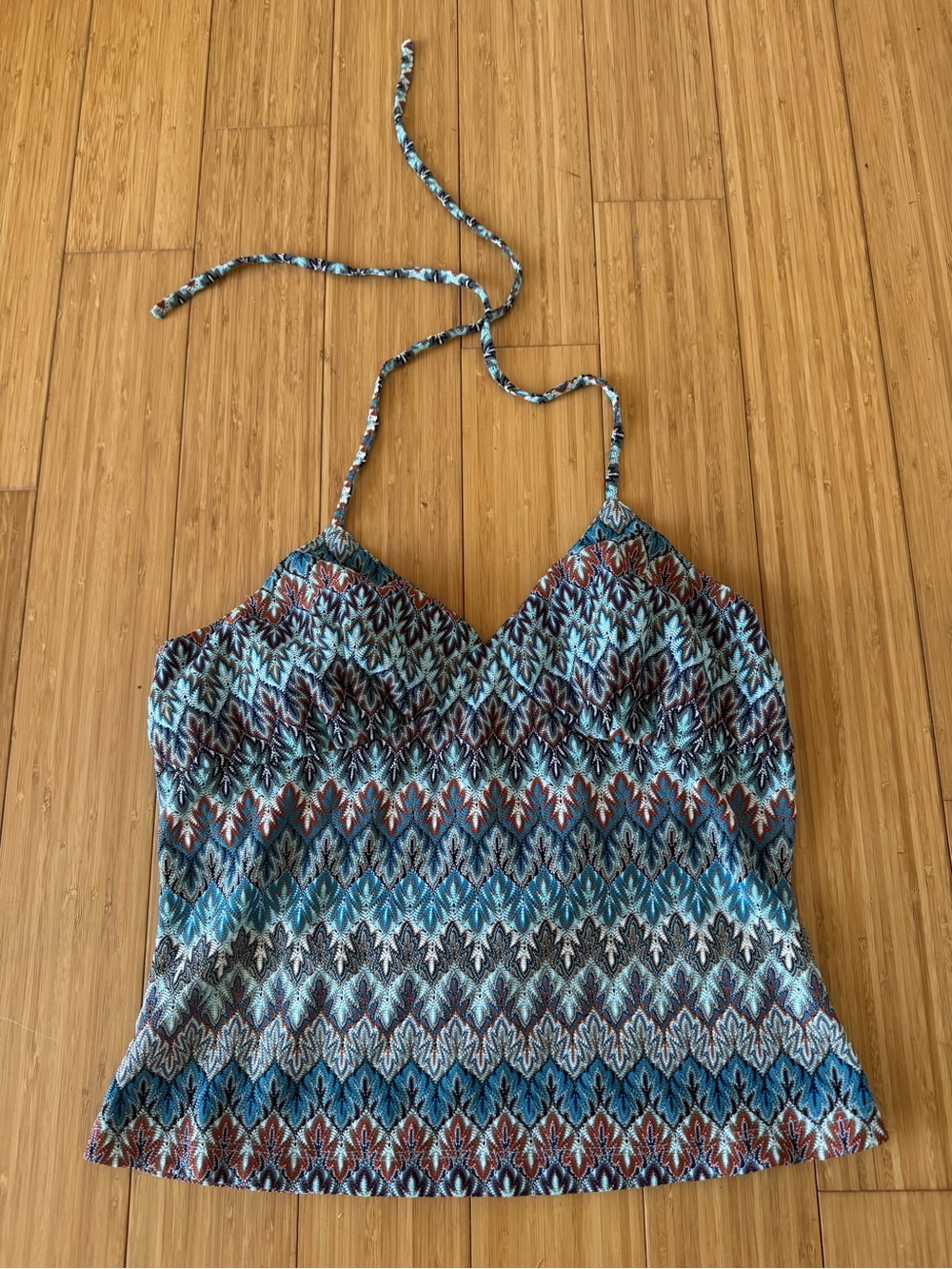 💙Harley-Davidson Blue Multi-Pattern Halter Top🩶